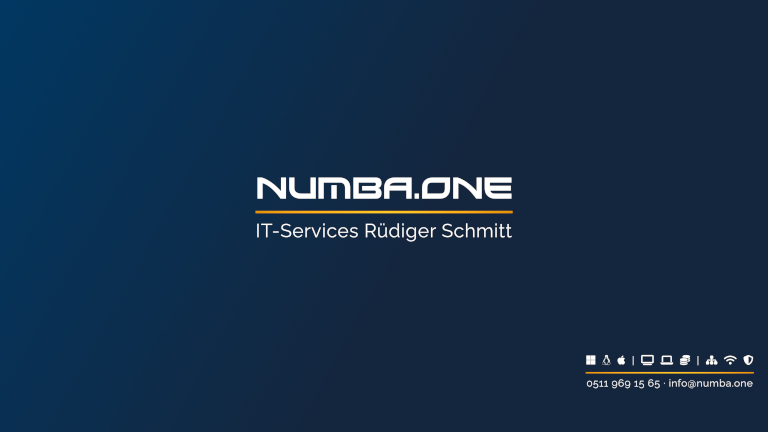 Wallpaper Numba.one 16:9 inkl. Kontaktinformationen
